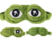 3D Frog Eye Sleeping Mask, BetterJonny Cartoon Cute Green Frog Anime Novelty Funny Gift for Women Men Girls Boys Adult Kids