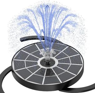 AISITIN 3.7W Solar Bird Bath Fountain Upgraded 6.3" Solar Glass Panel, Solar Powered Fountain Pump with Integrated Bracket & Storage for Bird Bath, Pond, Garden, Aquarium and Outdoor