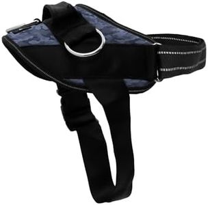 ShawnCo Essential Dog Harness, No-Pull Pet Vest with 3 Leash Clips, No Choke, Reflective, Adjustable and Padded, for Easy Walking and Training for Small, Medium and Large Dogs (Dark Camo, XL)