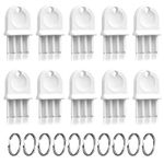 10pcs Toilet Paper Dispenser Key, Universal Paper Towel Dispenser Key Replacement Tissue Dispenser Key Hard Plastic Waffle Toilet Paper Dispenser Key for Janitors Maintenance Professionals (White)