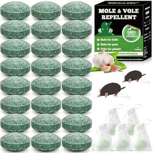24 Pack Mole Repellent Balls - Powerful Vole Gopher Groundhog Rodent Repellant for Outdoor Lawn Garden Yard - Safe and Effective Gopher Mole Deterrent, Armadillo Repellent, Plants Pets Safe