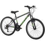 Huffy Stone Mountain Boys 24 Inch Mountain Bike, Charcoal Gloss Frame, 21-Speed Shimano Twist Shifting, Front Suspension, Comfort Saddle | 20"/24"/26" Sizes, 6-21 Speeds, Dual Suspension Available |