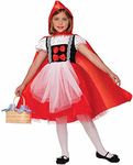 Forum Novelties Kids Red Riding Hood Dress and Cape Costume, Red, Small