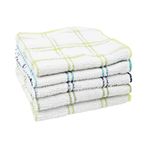 Ritz Cotton 12 by 12-Inch Kitchen Dish Cloth with Poly Scour Side, Blue/Green, 5-Pack