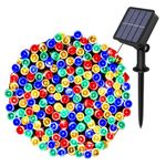 bitjam 1 Pack Solar String Lights Outdoor Garden, 12M 120LED Fairy Lights Solar Powered Waterproof 8 Modes Multicolor Decorative Lights for Christmas Fence Tree Party Patio