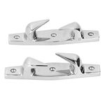 Akozon 2Pcs 6in Anchoring Mooring Cleats Left Right Boat Mooring Cleats Boat Dock Cleats Boat Fairlead Anchoring Parts Hollow Fairlead Stainless Steel Marine Boat Accessories