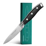 linoroso Paring Knife 3.5 inch Small Kitchen Knife with Elegant Gift Box, Sharp Forged German Carbon Stainless Steel Fruit Knife, Full Tang, Ergonomic Handle - Classic Series