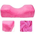 Mekupeu Eyelash Extension Velvet Lash Pillow Beauty Salon Memory Foam Neck Pillow for Lash Extension Grafting Make Up (Rose)