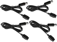 Xahpower 4Pack 6Ft NGC Controller Extension Cable Cord for Nintendo Wii/Gamecube Controller