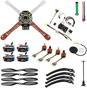 QWinOut DIY FPV Drone Quadcopter 4-axle Aircraft Kit: F450 Frame + PXI PX4 Flight Control + 920KV Motor + GPS + 1043 Propes + 30A ESC