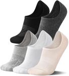 FITRELL No Show Socks Womens - Athletic Cushioned Low Cut Ankle Socks Invisible Non-slip Liner Running Socks, 5 Pairs Classic, Medium