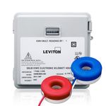 Leviton MO240-2SW Outdoor Surface Mount Mechanical Counter 120/208/240V 2P3W 200A with 2 Solid Core CTs Mini Meter Kit, Image