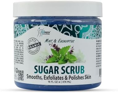 SPA REDI - Sugar Body Scrub, Mint and Eucalyptus,16 Oz - Exfoliating, Moisturizing, Hydrating and Nourishing, Glow, Polish, Smooth and Fresh Skin - Body Exfoliator