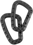 1 x Black Tactical Carabiner Kombat Carabina Pair Military