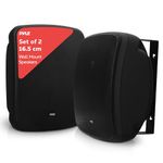 Pyle Bluetooth Outdoor Speakers Pair – 16.5 cm (6.5") Waterproof Wall/Ceiling Mounted Wireless 2-Way Speakers, Heavy-Duty Grille, Garden Patio Use, Indoor Sound System