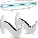 Hang 11’ Surfboard Wall Mount - Surf Board Wall Hangers, Beautiful Sustainable Wooden Surfboard Rack, The Perfect Surfboard Wall Hanger to Display Your Board, Horizontal Surfboard Mount Holder (White)