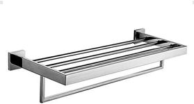 Kelelife Modern Chrome Bath Towel Rack Bathroom Shelf, Wall Mounted, SUS304 Stainless Steel 60 cm / 23.6"