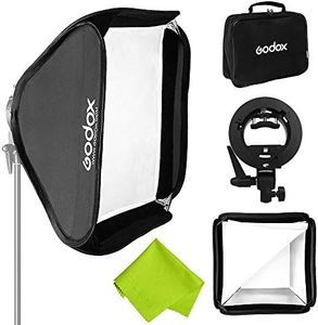 Godox 32"x 32" 80cmx80cm Foldable Universal Softbox with S-Type Speedlite Bracket for Flash Bowens Elinchrom Mount Accessories Direction Adjustable