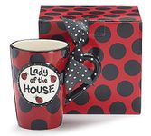 Ladybug Lady Of The House Ceramic Mug With Bow Ceramic Mug