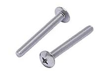 #8-32 X 1-1/2" Stainless Phillips Truss Head Machine Screw, (50pc), Coarse Thread, 18-8 (304) Stainless Steel, by Bolt Dropper