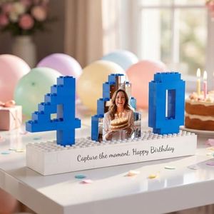 Easycosy Custom Building Bricks Photo Blocks Birthday Gifts for Women Men
