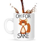 Mug for Women OKSANO Coffee Mug, Fox Coffee Mug Novelty Mug Cute Novelty Cup Funny White Mug, Coffee Ceramic Mug, Lovers Coffee Mug Fox Mug Christmas Valentine's Day Gifts