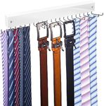 Tie Rack Wall Mounted Belt Hanger, 