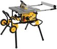 DEWALT Table Saw 10 Inch with Foldable Rolling Table Saw Stand, 15 Amp, 4800 RPM, 32-1/2-Inch Rip Capacity (DWE7491RS)