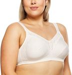 Hestia Women's Comfort Lace Wirefree Bra, Powder Puff, 16E