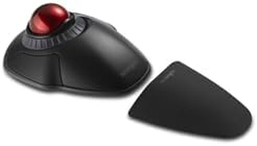 Kensington Orbit Wireless Trackball with Scroll Ring, Professional Computer Mouse with Bluetooth, (2.4GHz Wireless), Optical Tracking & AES Encryption Security, Left or Right Handed - Black (K70992WW)