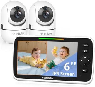 HelloBaby Baby Monitor 2 Cameras 6 Inch Split Screen