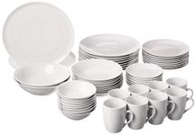 10 Strawberry Street SM-5200-CP-W 52 Pc Coupe Dinnerware Set, Service for 8, White