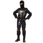 Children's Swat officer Child 128cm Costume for Cop Fancy Dress