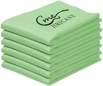 Hricane Guitar Cloths Ultrafine fiber suede (12"x12" Cloths) Plush Polishing Cloths for Musical Instruments Premium Polishing & Cleaning Cloths for Guitar Violin Piano Clarinet Trumpet (6 Pack Green)