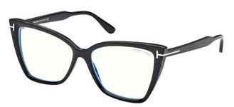 Tom Ford FT 5844-B BLUE BLOCK Shiny Black 55/15/140 women eyewear frames