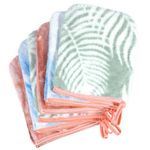 PHOGARY 6 Pack Face Cloths, Soft Face Flannel Body Coral Fleece Washcloth, Super Absorbent Face Cloth Child Adult Wash Cloth Bath Thick Mitts, 21x15cm Tie-Dye Small Mitt Guest Face Hand Towels