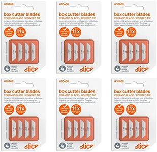 Slice 10408-CS Replacement Ceramic Blades with Pointed Tip for Slice Cutters, Stays Sharp up to 11x Longer Than Metal Blades (24 Pack)