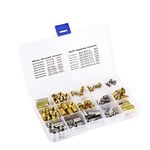 Hilitand 116pcs Self Tapping Thread Slotted Inserts and Steel Wire Thread Inserts Combination Set, Thread Repair Tools for 2D M3/M4/M5/M6/M8/M10/M12