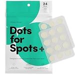 Dots for Spots Acne Patches - Pack of 24 Translucent Hydrocolloid Pimple Patch Spot Treatment Stickers for Face and Body - Fast-Acting, Vegan & Cruelty Free Skin Care