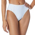 Splendid Women's High Waist Swimsuit Bikini Bottom, Stormy Story Blue, Large