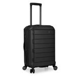 Traveler's Choice Indestructible Polypropylene Hardshell Expandable Spinner Luggage, Black