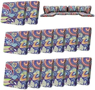 HYuMCCyhT Stretch Outdoor Patio Cushion Covers,Outdoor Couch Covers Replacement,for Patio Furniture Cushion Covers,Washable Reusable Furniture Protector (14, Rococo)