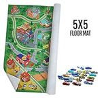 Prextex Car Play Mat for Kids - 5x5 Feet Interactive Car Playmat - Children's Road Mat for Toy Cars - Fun & Engaging Car Rug - Durable Kids Play Mat for Learning & Playtime - Great Stocking Fillers!