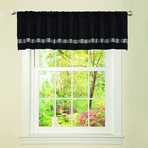 Lush Decor Night Sky Valance, Black/Gray