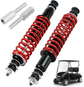 EZGO Golf Cart Shocks Front or Rear with Heavy Duty Coil Springs for EZGO TXT/Medalist 1994+ G&E and Modified EZGO Golf Carts with Lift Kit OEM# 70928-G01 76418-G01（Red）