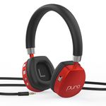 PuroQuiet Plus by Puro Sound Labs- Volume Limited On-Ear Active Noise Cancelling Studio Grade Bluetooth Headphones– Lightweight Headphones for Kids with Built-in Microphone (Red)