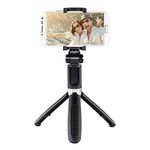 Hama Selfie Stick with Bluetooth Shutter and Mobile Phone Holder (Selfie Stick with Expandable Telescopic Pole up to 57 cm, Compact Selfie Pole with Tripod, Also as Table Tripod and Travel Tripod)