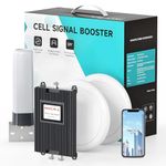 Cell Phone Booster for Weak Signal/Large Coverage Areas with 2 Boosters & 2 Indoor Antennas, Cell Booster for 5G/4G LTE 3G, Support All Canadian Carriers, Band 66/4/25/2/5/7/12/17, ISED Approved