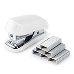 Deli Stapler, 20-50 Sheets Capacity with Staples and Staple Remover Set, Desk Stapler Office Staplers (White-1, 20 Sheet)