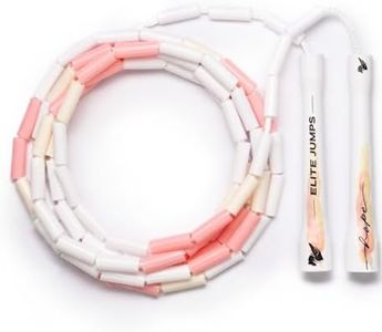 Elite Jumps 1" Beaded Rope, 10ft, Adjustable, 5" Handles, Spring Sunset